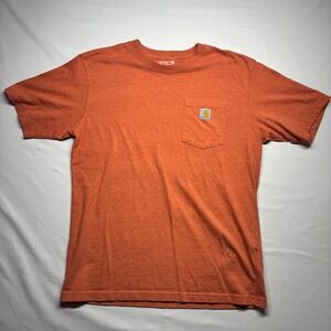 Carhartt Mens Loose Fit Pocket T-Shirt Orange Heather Medium